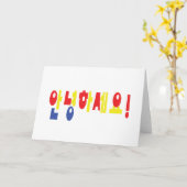 安永長世!韓国人こんにちは!안녕하세요ハングル文字 カード (黄色い花)