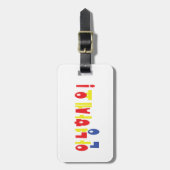 安永長世！韓国人こんにちは！안녕하세요ハングル文字 ラゲッジタグ (正面縦)