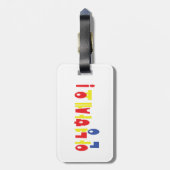 安永長世！韓国人こんにちは！안녕하세요ハングル文字 ラゲッジタグ (裏面縦)