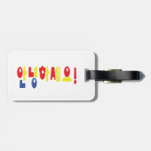 安永長世!韓国人こんにちは!안녕하세요ハングル文字 ラゲッジタグ (裏面横)