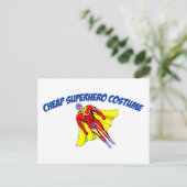 安物のスーパーヒーロー衣装 ポストカード (スタンド正面)