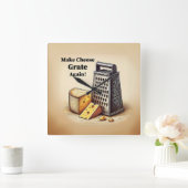 安笑わされる全な政治 スクエア壁時計 (ホーム)