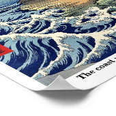 安藤広重うき井広重による房州の保田海岸 ポスター (角)