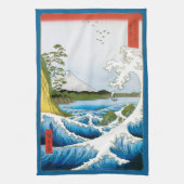 安藤広重による駿州薩多津の海 キッチンタオル (縦)