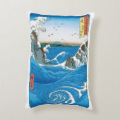 安藤広重の阿波国鳴門渦 アクセントクッション (裏面(縦))
