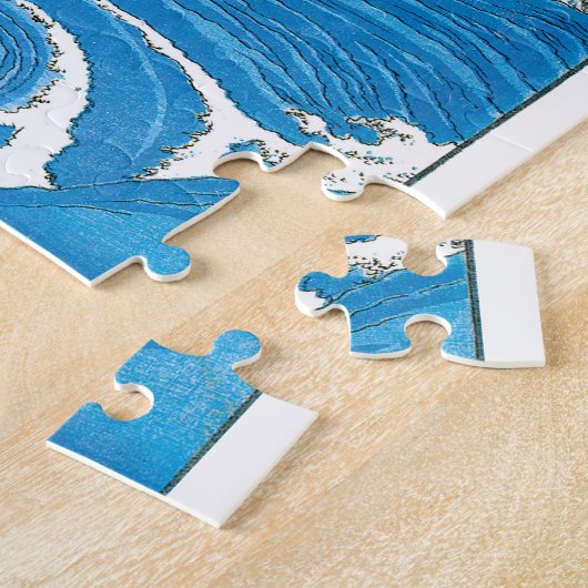 安藤広重の阿波国鳴門渦 ジグソーパズル (側面)