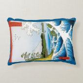 安藤広重の駿河国薩田の海 アクセントクッション (正面)