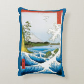 安藤広重の駿河国薩田の海 アクセントクッション (裏面(縦))