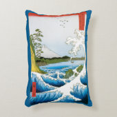 安藤広重の駿河国薩田の海 アクセントクッション (正面(垂直))