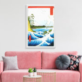 安藤広重の駿河国薩田の海 キャンバスプリント (インサイチュ (リビング))