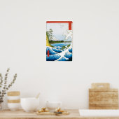 安藤広重の駿河国薩田の海 ポスター (キッチン)