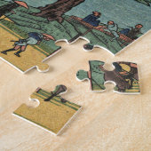 安藤広重 – Koganei Bridgeでの夕べグロー。 ジグソーパズル (側面)