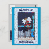 安酒場の天使の郵便はがき(ナッシュビル、TN) ポストカード (正面/裏面)