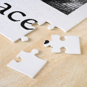 安静なバッハ顔 クラシック音楽作曲家 ジグソーパズル (側面)