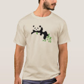 安静にパンダ。 Tシャツ (正面)