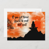 安静はやめ感動的やる気を起こさせる引用文 ポストカード (正面/裏面)