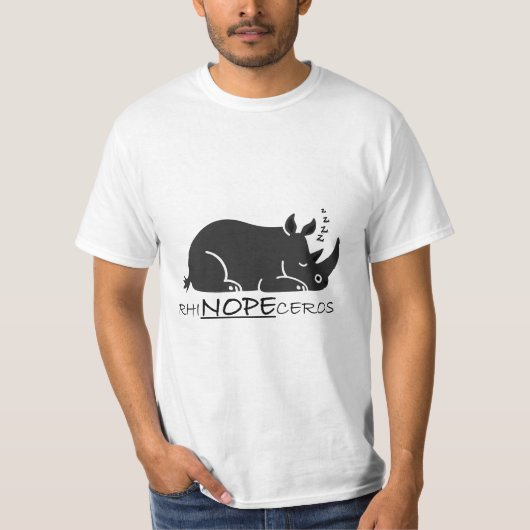 安静時のサイの水疱 Tシャツ (正面)