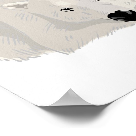 安静時のシロクマ ポスター (角)