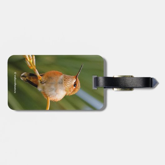 安静時のハチドリ ラゲッジタグ (裏面横)