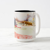 安静時の暴力 ツートーンマグカップ (正面右)