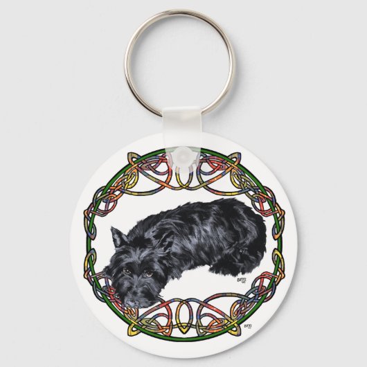 安静時スコッチケルト結び糸細工 キーホルダー (正面)