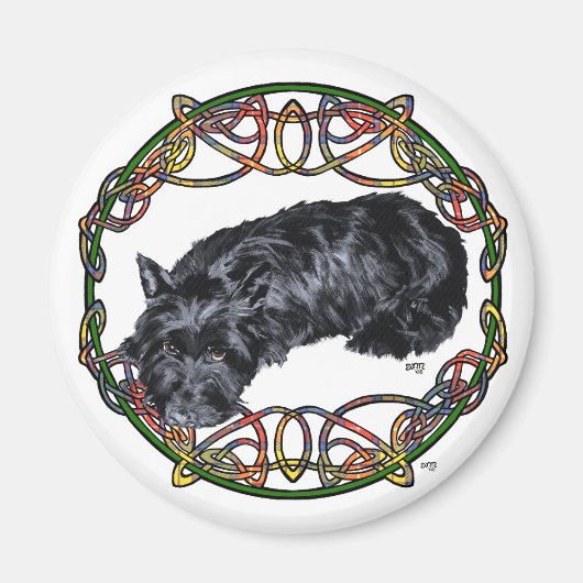 安静時スコッチケルト結び糸細工 マグネット (正面)