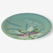 安静時ドラゴンフライウェディングシャワー紙プレート ペーパープレート (アングル)