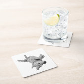 安静時ユーモア スクエアペーパーコースター (インサイチュ)