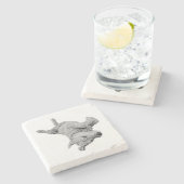 安静時ユーモア ストーンコースター (横)