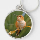 安静時素晴らしのハチドリ キーホルダー (正面)