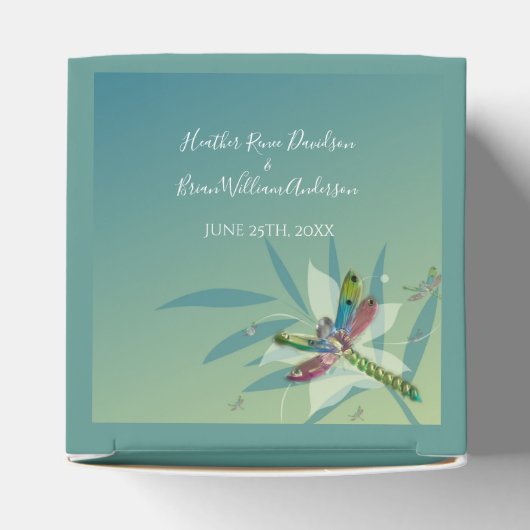 安静用トンボ結婚式の引き出物箱 フェイバーボックス (上部)