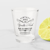 完おもしろいカスタム全に成熟したヴィンテージ誕生日 ショットグラス (正面)