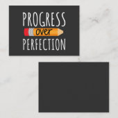 完やる気を起こさせる全に進歩する 名刺 (正面/裏面)