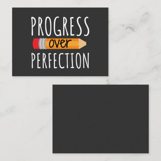 完やる気を起こさせる全に進歩する 名刺 (正面/裏面)