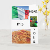 『完イタリアン全誕生日挨拶』 カード (黄色い花)