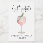 完パーソナライズされた全に熟成ミニ ワインラベル (シングルラベル)