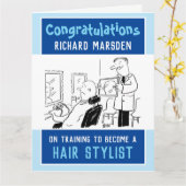 完了した理容師または美容師トレーニングカード カード (黄色い花)