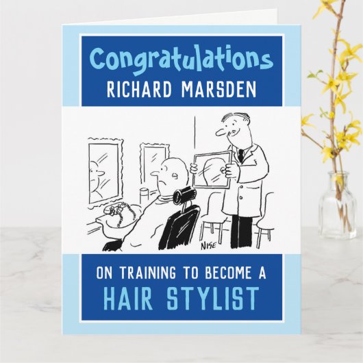 完了した理容師または美容師トレーニングカード カード (黄色い花)