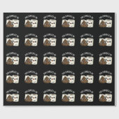 完了した私おもしろいウンチプンダークBG ラッピングペーパー (フラット)