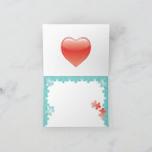 完了した私ジグソーパズルありがとうノート サンキューカード (内部)