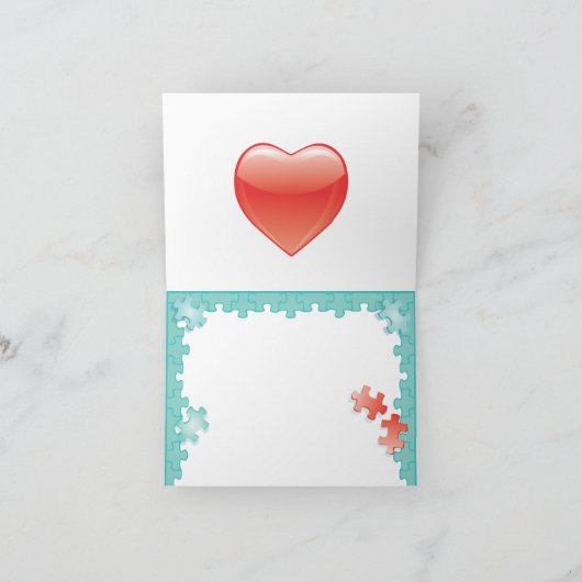 完了した私ジグソーパズルありがとうノート サンキューカード (内部)