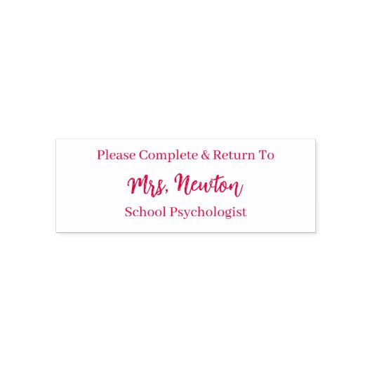 完了して戻るスタンプ、カスタム完了してください セルフインキングスタンプ (デザイン)