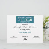 完了シンプル証明書（青） (スタンド正面)