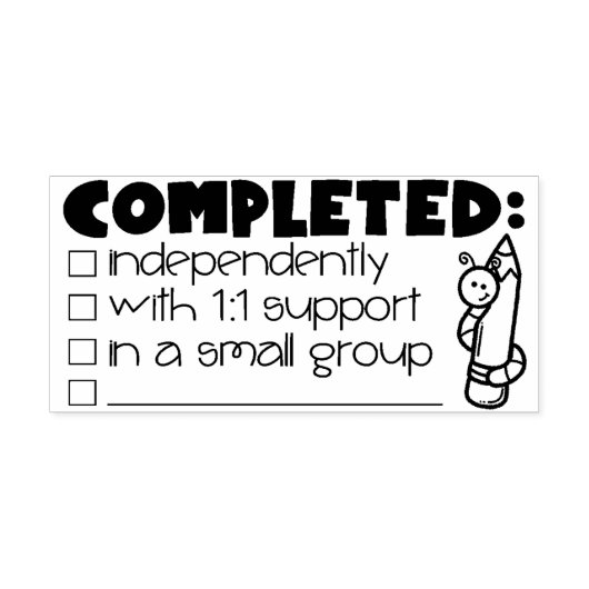 完了スタンプ – 先生スタンプ ラバースタンプ (インプリント)