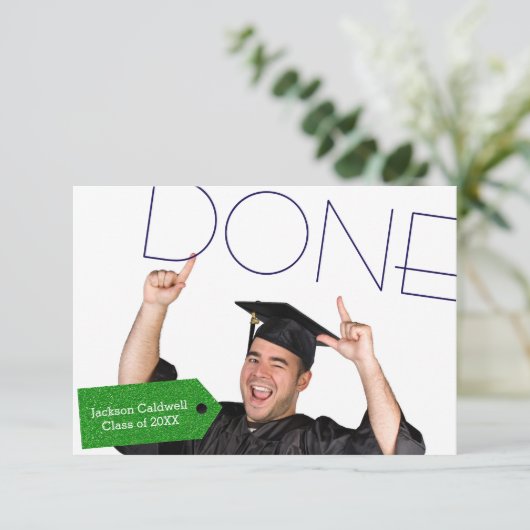 完了写真- 3x5卒業パーティ招待状 招待状 (スタンド正面)