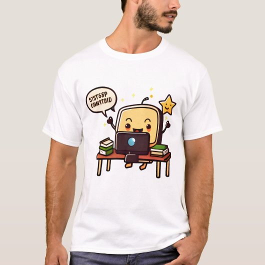 完了 – ベビーコンピュータ未来エンジニアおもしろい Tシャツ (正面)