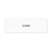 完了 ラベル (正面)