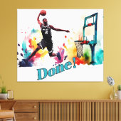 完了：究極のスラムダンクバスケットボールトレンド キャンバスプリント (インサイチュ (リビング))