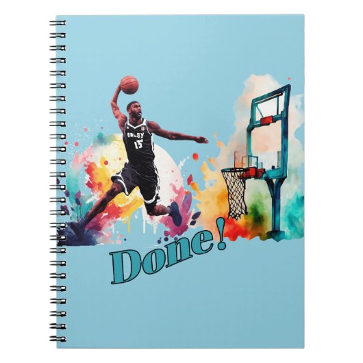 完了：究極のスラムダンクバスケットボールトレンド ノートブック (正面)