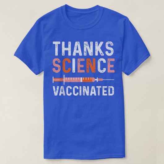 完全おもしろい予防接種科学プロ用ワクチン Tシャツ (デザイン正面)